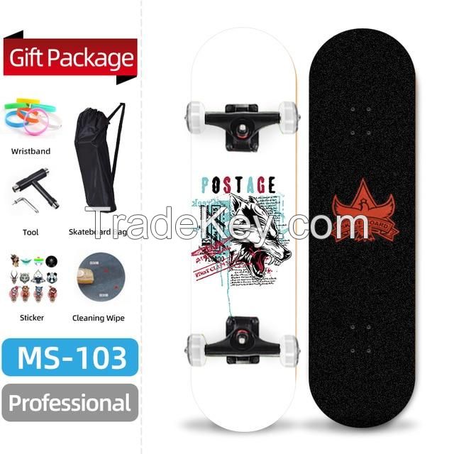 Customized Canadian/Northeast Wood Maple Long Board Kick Skateboard for Adults