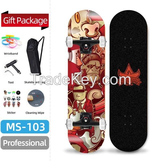 Wholesale Design Your Own Custom Maple Wood Professional Skate Board Complete Skateboards