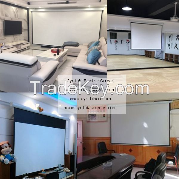 Electric Projection Screens 70inch AV Format Motorized Screen