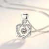 fine jewelry women's pendants with rotational top AAA cubic zirconia for gift