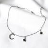 925 sterling silver star and moon anklets or bracelets for gift jewelry