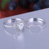 925 sterling silver wedding and engagement rings and bands set