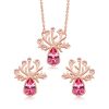 rose gold fine jewelry sets tree of life emerald pendant and earrings