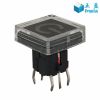 12x12 Tactile Switch Cap Transparent With 12V LED