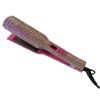 Professional Crystal Hair Flat Iron Titanium Plate Diamond Hair Straightener Crystal Hair Styling Hot Tools with Bling Crystals