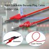 Stackable 4mm Banana Plug Test Lead Wire Patch Cord Cable Black Red