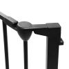 Fireplace Fence Hearth Guard for Baby Pet  Metal Fire Gate  Fireguard 5 Sides(Black)
