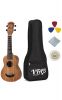 Entry Level Full Mahogany Soprano Ukulele with Gig-Bag