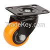 Black PU Caster Wheel For Movable Sofa, Shipping Cart, Mobile Speaker