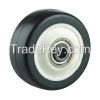 Black PU Caster Wheel For Movable Sofa, Shipping Cart, Mobile Speaker