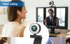 HD camera with LED lights, High resolution webcam for online meetings, video calls, live broadcasting and game streaming 