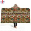 3D Hoodie Blanket Coral Fleece Hooded Blanket Winter Warm Travel Airplane Sofa Bed Throw Blankets