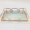 metal gold vanity mirror tray for home decor