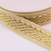 metallic yarn woven tr...