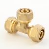 Brass Screw Fitting for Pex-Al-Pex Multilayer/Composite Pipes for European Market-Equal Tee