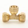 Brass Screw Fitting for Pex-Al-Pex Multilayer/Composite Pipes for European Market-Equal Tee