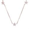 925 Silver Jewlery Clavicle Chain Necklace With Zircon Mini Star