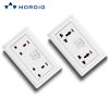 K1.21 Ghana UK Standard BRISTOL 1gang Switch Light and 5pin Multiple Sockets with 2.1A USB Outlets