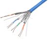 cat 6a cable pass test pure copper 24awg 2pr 4pr 305m sftp cat6a indoor cable 