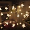 100 LED 49 FT Star String Lights Plug in Fairy String Lights Waterproof Extendable for Indoor Outdoor Ramadan Wedding Party Christmas Tree Garden Decoration Warm White 