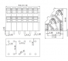 Double layer terminal block  for Relay module terminal FSM736H