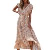 Floral Print Long Dress Boho Summer Vestidos Buttons Sashes Ladies Gypsy Maxi Dresses Casual Female 2021 Spring Summer New