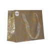 Wholesale customerized kraft paper bags, gift ribbon handle colorful craft packaging gift shopping paper bag