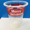 16oz/500ml disposable pp plastic cups with dom lids and straw custom logo printed