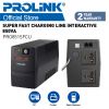 PROLiNK 850VA Super Fast Charging Line Interactive Series UPS with built in AVR 140-300VAC Power Backup for Computer / Modem / Router / Network Equipment / CCTV PRO851SFC