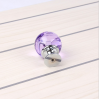 crystal purple rose shape door knobs 