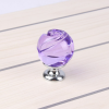 crystal purple rose shape door knobs 