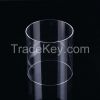 High temperature clear fused quartz glass tube with all dimension