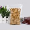 Transparent three side sealed plastic bag with zipper self sealing reusable bag