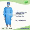 Blue Non-wovven SMS Surgical Gown With Knitted Cuffs