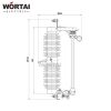 Wortai High Quality Ddlo Porcelain Fuse Cutout Switch with Rating 11kv - 36kv 100A 200A and 300A Blade