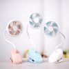 Clip On 1200mAh Rechargeable Mini Hand Held Fan For Baby Stroller Outdoor Camping