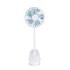 Clip On 1200mAh Rechargeable Mini Hand Held Fan For Baby Stroller Outdoor Camping