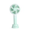 Lightweight portable cordless hand held jane eyre rechargeable aromatherapy fan with base