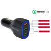 The Best Car charger 3USB carcharger QC3.0+3.5A for Hua Wei Samsung fast charging usb charger adapter MAX 7A/35W