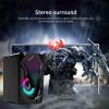 Lingzhi Surround Sound System LED PC Speakers Gaming Bass USB Wired fit Desktop Computer