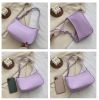 Female Leather Solid Color Chain Handbag Retro Casual Women Totes Shoulder Bags Fashion Exquisite Shopping Bag