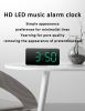 Multifunctional mirror HD LED music digital alarm clock