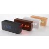 LED wood clock gift alarm clock, creative smart digital clock, rectangular temperature clock