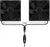 120mm USB Fan Double PC Fan 3 Adjustable Speeds Computer Fan 5V Radiator 12cm Quiet Case Fan 2 in 1 Compatible for Computer / PS4 / TV Box / AV Cabinet / Route