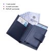 Business Smart Automatic Mini Atm Credit Card Holder Short Wallet with Cash Embossed Pop-up Wallet