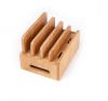 Bamboo Charging Station &amp; Multi Device Organizer Slim Version for Smartphones, Tablets, and Laptops