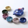 5ãWholesale Colorful Iced Crack Porcelain Tea Set 7/Pic Suit for Kung Fu Tea