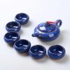 5ãWholesale Colorful Iced Crack Porcelain Tea Set 7/Pic Suit for Kung Fu Tea