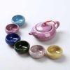 5ãWholesale Colorful Iced Crack Porcelain Tea Set 7/Pic Suit for Kung Fu Tea