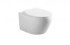 Modern style round rimless wall hang toilet ceramic WC commode for hotel home bathroom